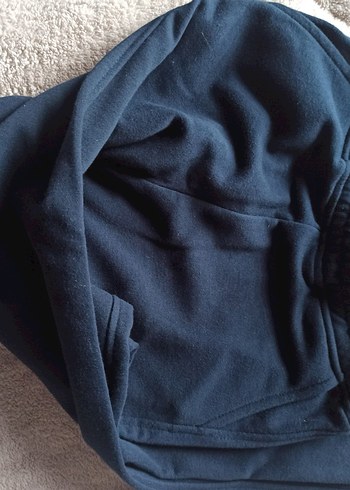 Koyu Mavi Geniş Kesim Kız Pantolonu - Görsel 8