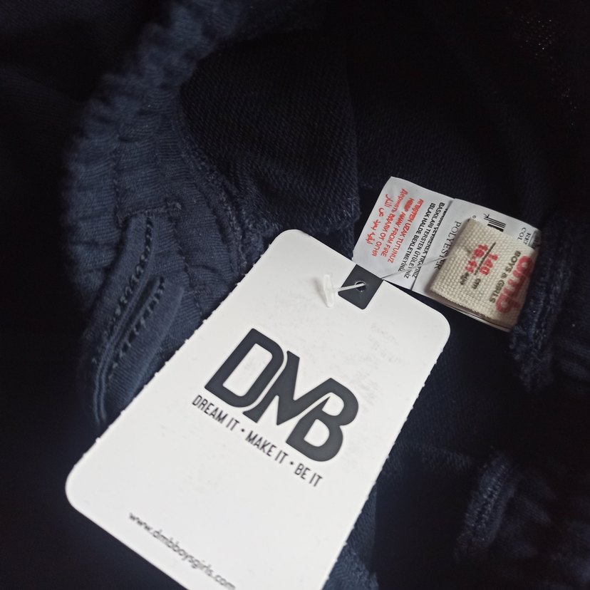 Koyu Mavi Geniş Kesim Kız Pantolonu - Görsel 3