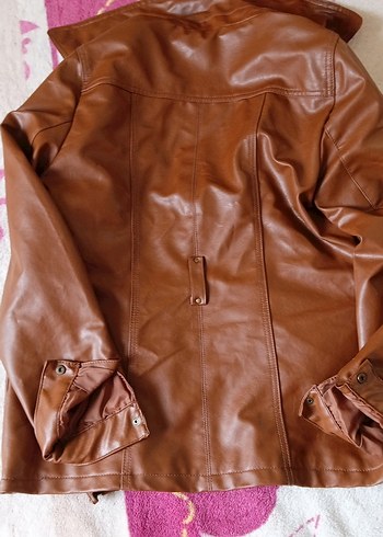 Kadın Kahverengi Deri Ceket - Görsel 11