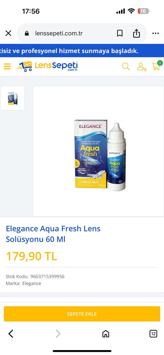 Elegance Aqua Fresh Lens Solüsyonu 60 ml - Görsel 4