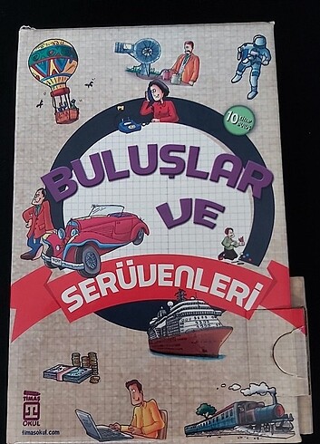 TİMAŞ KİTAP Buluşlar ve Serüvenleri 10 Kitap + test kitapçığı