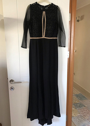 42 Beden siyah Renk Abiye elbise