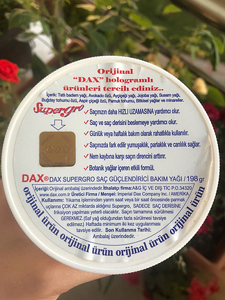 universal Beden Dax Supergro saç bakım yağı