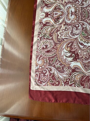 Beden bordo Renk Outlet soft pamuk Etrob desenli şal