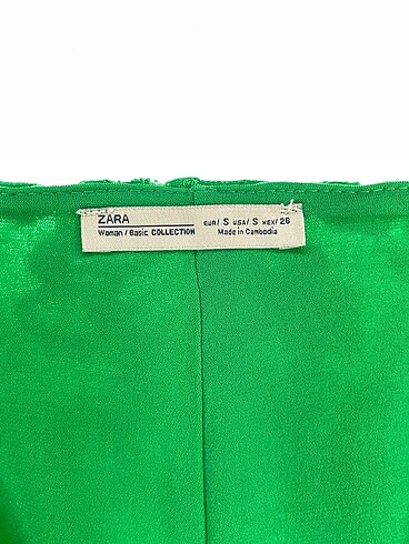 s Beden yeşil Renk Zara Mini Şort %70 İndirimli.