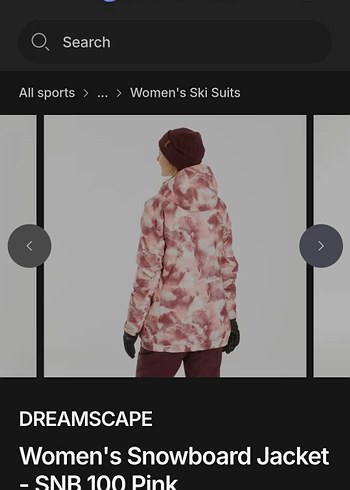 Dreamscape Kadın Pembe Desenli Kayak Montu - Görsel 2