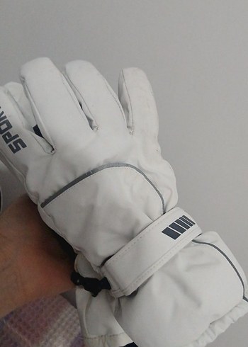 Beyaz Spor Desenli Erkek Eldiveni - Görsel 2