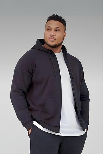 Büyük beden fermuarlı Sweatshirt