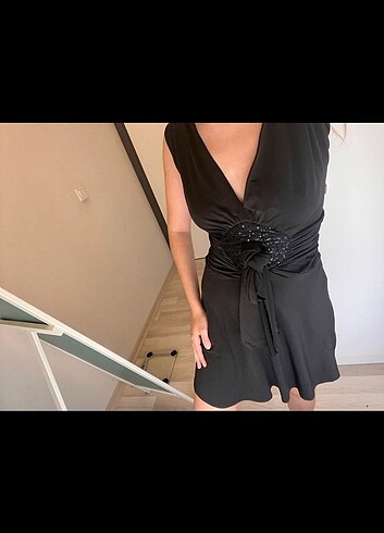 Siyah kına elbisesi taşlı - Görsel 4