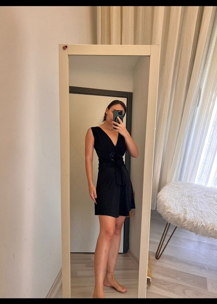 Siyah kına elbisesi taşlı - Görsel 3