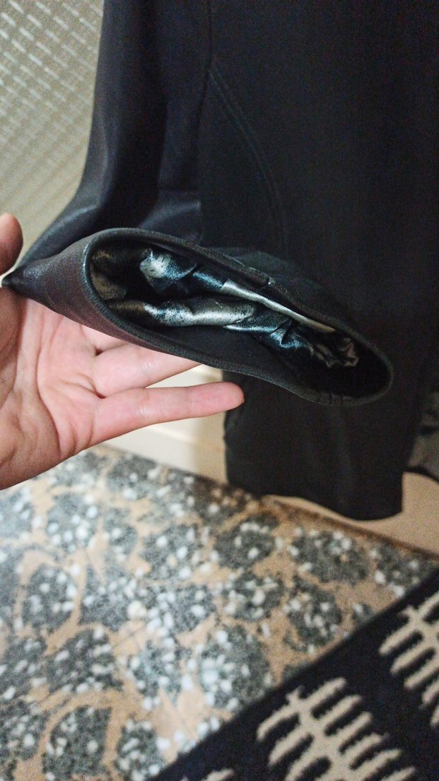 Siyah Deri M/L beden Ceket - Görsel 3