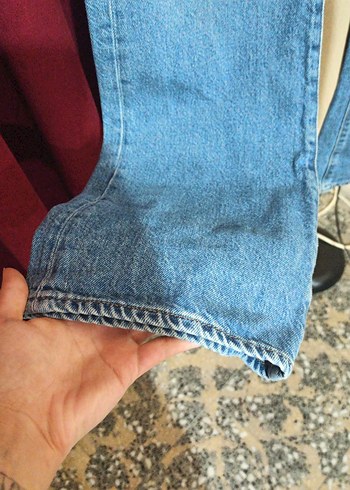 27 Beden Kadın Mavi flare Rahat Kesim Kot Pantolon