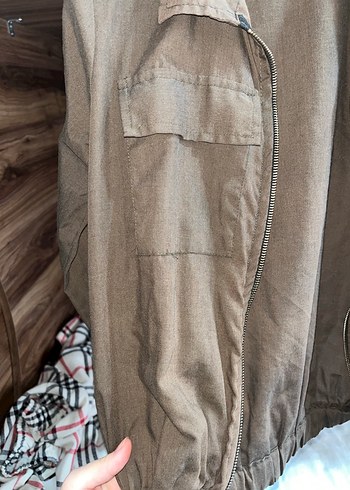 Kadın haki Fermuarlı Ceket - Görsel 6