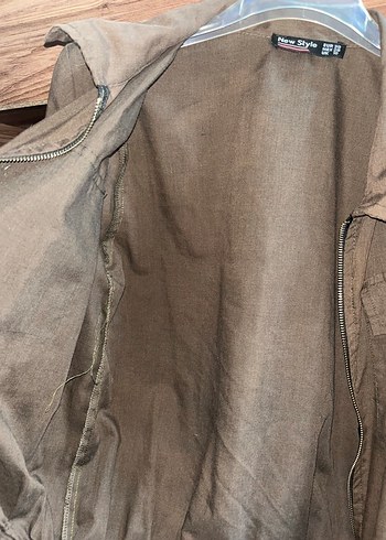 Kadın haki Fermuarlı Ceket - Görsel 7