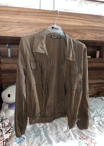 Kadın haki Fermuarlı Ceket - Görsel 5