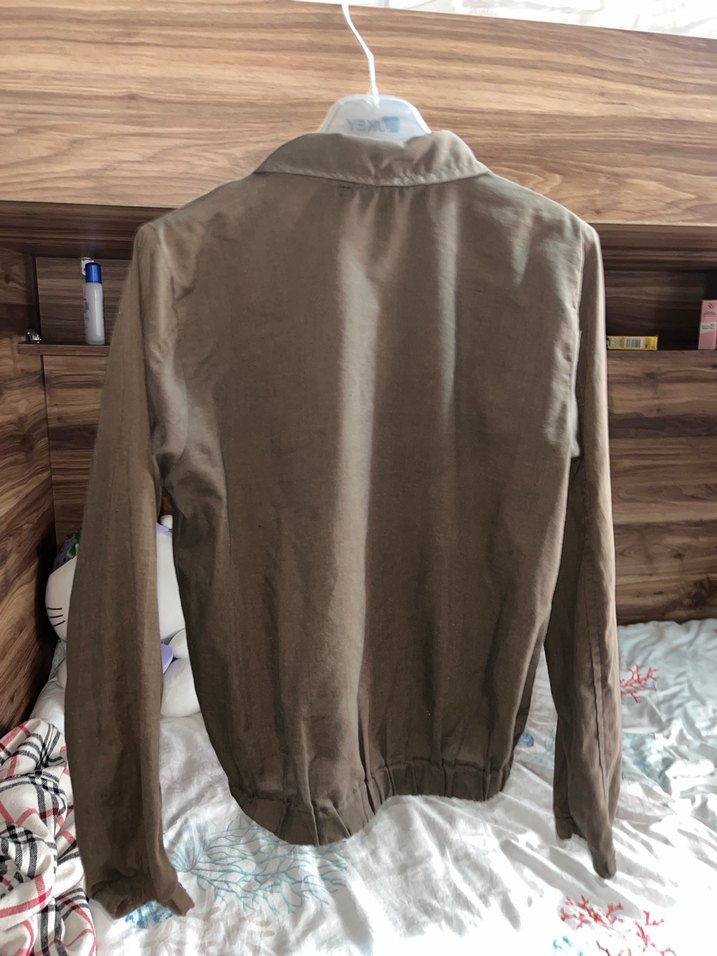 Kadın haki Fermuarlı Ceket - Görsel 4