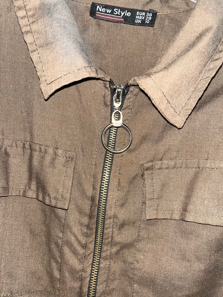 Kadın haki Fermuarlı Ceket - Görsel 3