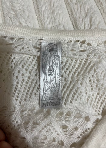 Dantel Detaylı Beyaz İnce Triko Kadın Kazak - Görsel 5