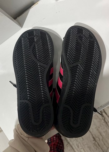 Kadın Siyah-Pembe Çizgili Spor Ayakkabı - Görsel 5