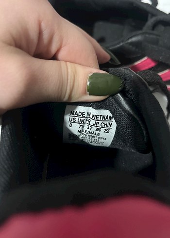 Kadın Siyah-Pembe Çizgili Spor Ayakkabı - Görsel 6