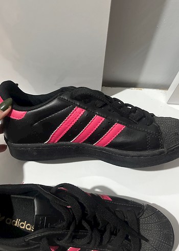 Kadın Siyah-Pembe Çizgili Spor Ayakkabı - Görsel 7