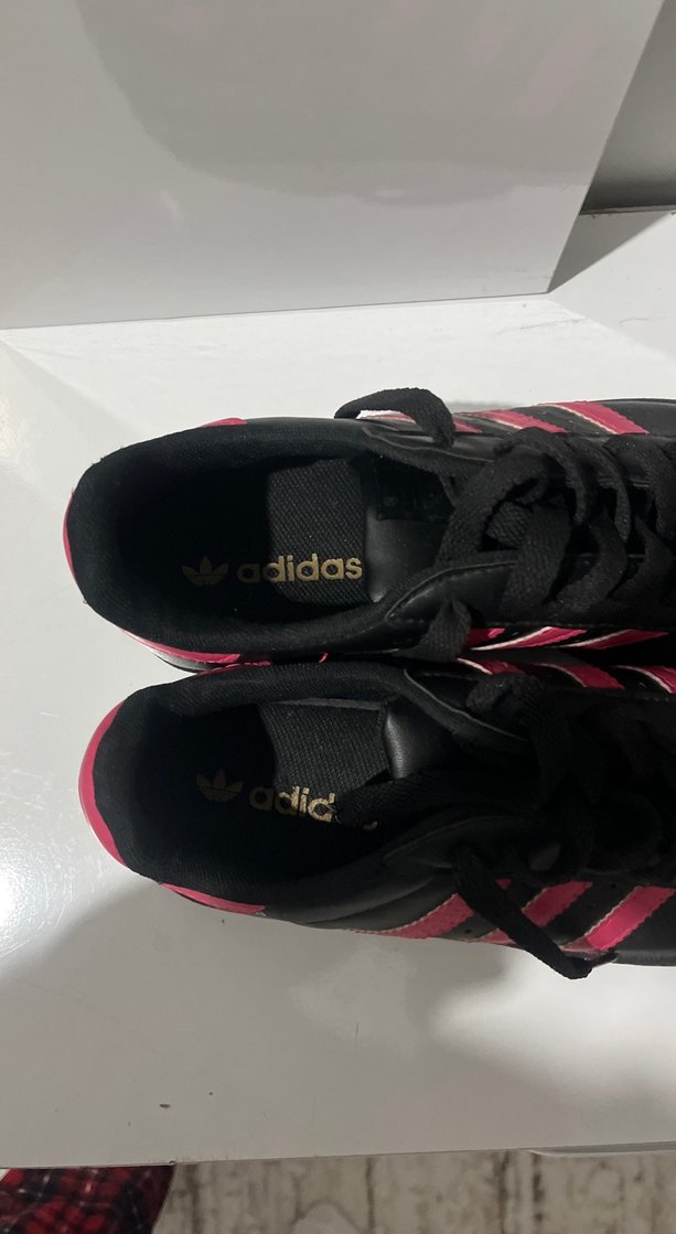 Kadın Siyah-Pembe Çizgili Spor Ayakkabı - Görsel 4