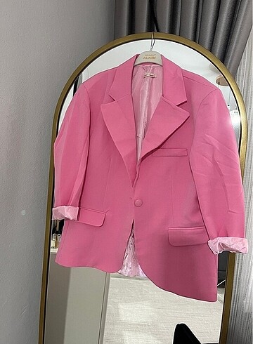 Pembe blazer ceket