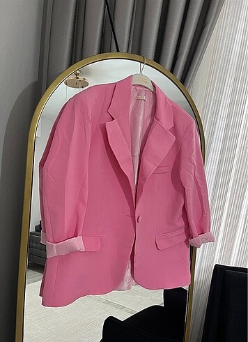 m Beden Pembe blazer ceket
