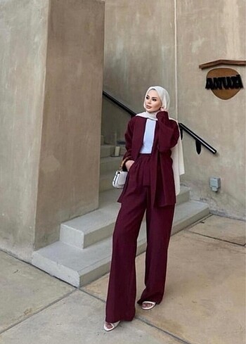 Keten takım bordo