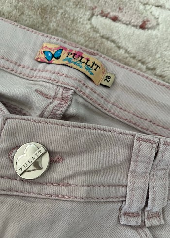 28 Beden pembe Renk Pudra Pembesi Kadın Dar Paça Pantolon