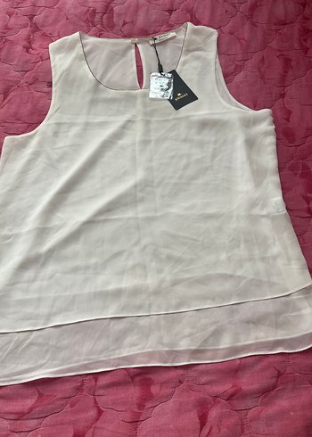 Beyaz Kolsuz Mini Kadın Bluz - Görsel 2