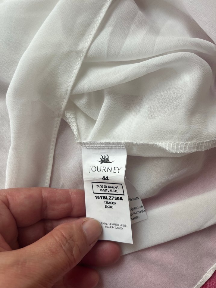 Beyaz Kolsuz Mini Kadın Bluz - Görsel 5