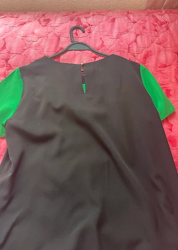 Yeşil Siyah Kısa Kollu Bluz - Görsel 4