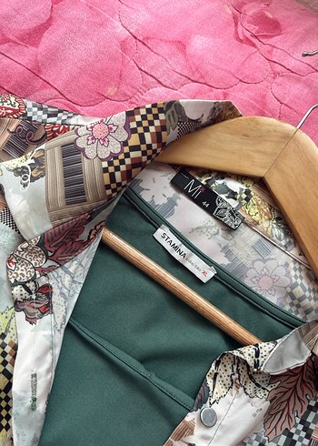 Bohem Çok Renkli Desenli Kadın Gömlek - Görsel 4