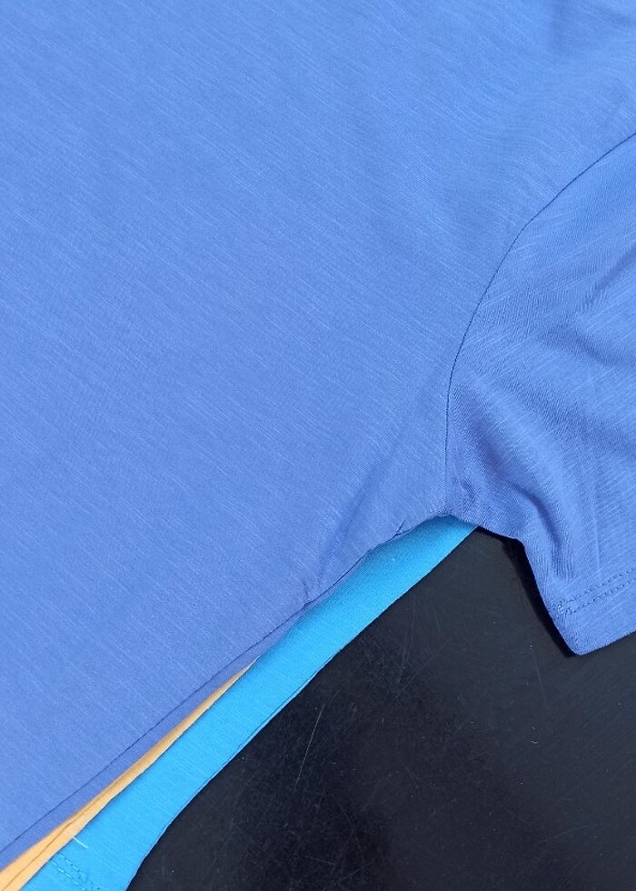 Yuvarlak yaka pamuklu liklari t-shirt  - Görsel 2