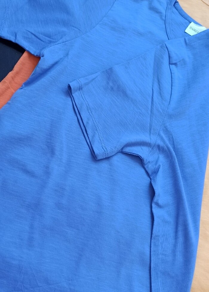 Yuvarlak yaka pamuklu liklari t-shirt  - Görsel 4