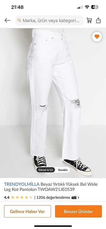 beyaz pantolon - Görsel 2