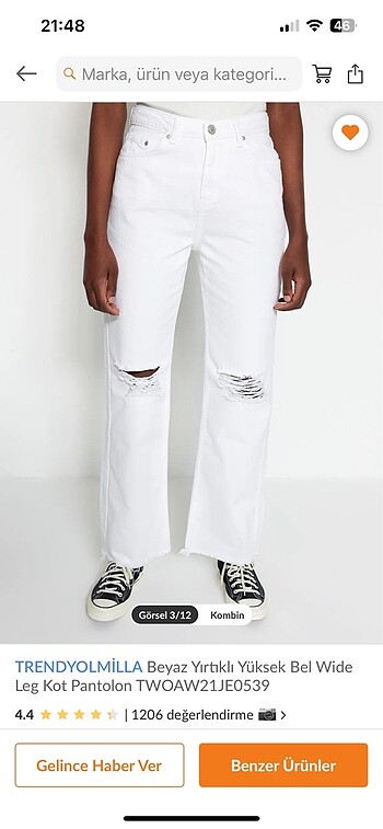 beyaz pantolon - Görsel 3
