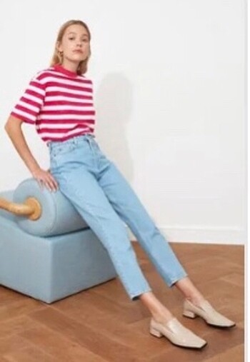 Yüksek bel mom jeans