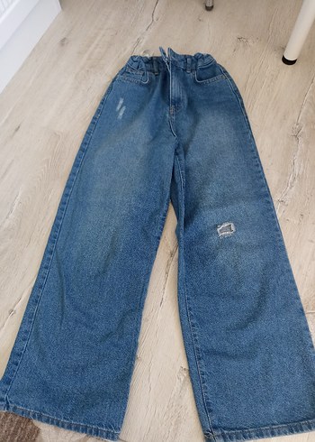 Mavi Loose Fit Midi Kot Pantolon