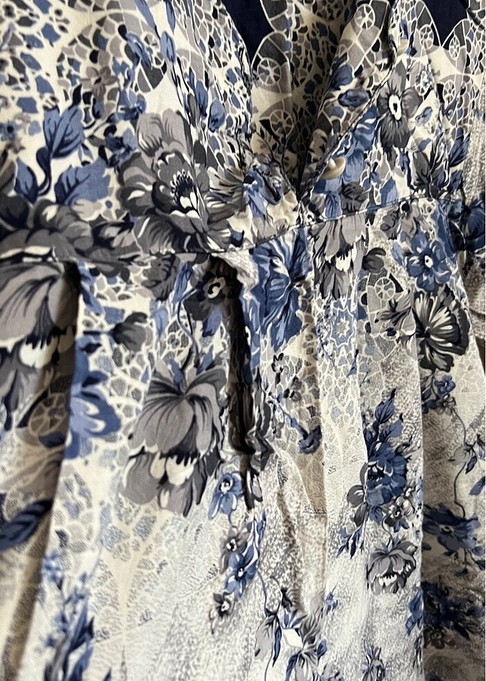 Sıfır viskon Robalı elbise - Görsel 3