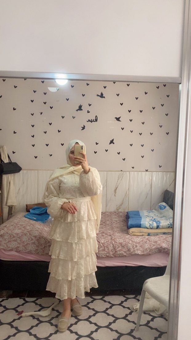 Bohem Tarzı Uzun Beyaz Pamuklu Elbise - Görsel 2