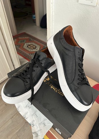 Siyah Erkek Günlük Bağcıklı Sneaker