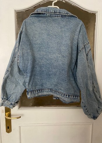 s Beden mavi Renk Düğmeli Mavi Kadın Denim Ceket