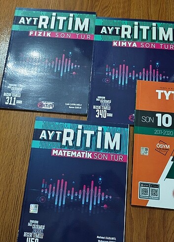AYT FİZİK-KİMYA-BİYOLOJİ.HEDİYE SON 10 YIL KİTAP