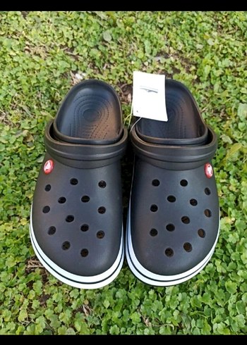 41 Beden Crocs Erkek Siyah Cırt Cırtlı Terlik