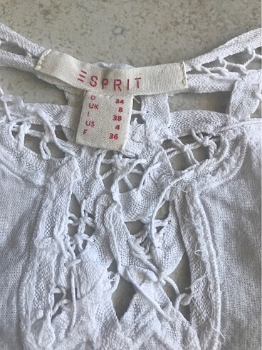 xs Beden beyaz Renk Esprit dantelli bluz