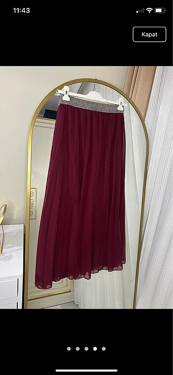 Bordo etek sifon etek