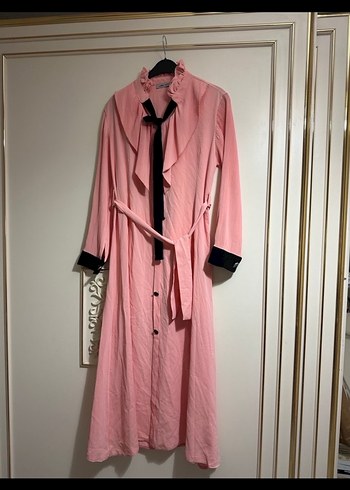 Pembe Uzun Kadın Sabahlık - Görsel 2