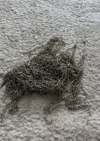 Kadın Gri Payetli Vücut Zincirli - Görsel 3